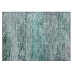 Machine Washable Indoor/Outdoor Chantille ACN2071 Teal 1'8" x 2'6" Rug