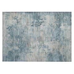 Machine Washable Indoor/Outdoor Chantille ACN2073 Teal 1'8" x 2'6" Rug