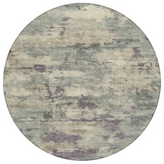 Machine Washable Indoor/Outdoor Chantille ACN2074 Sage 8' x 8' Round Rug