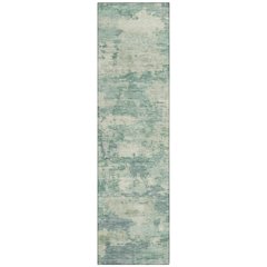 Machine Washable Indoor/Outdoor Chantille ACN2074 Teal 2'3" x 7'6" Runner Rug