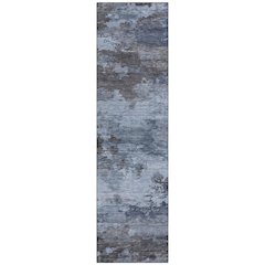 Machine Washable Indoor/Outdoor Chantille ACN2075 Blue 2'3" x 7'6" Runner Rug