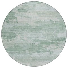 Machine Washable Indoor/Outdoor Chantille ACN2075 Mint 8' x 8' Round Rug