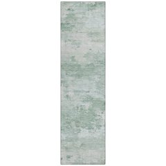 Machine Washable Indoor/Outdoor Chantille ACN2075 Mint 2'3" x 7'6" Runner Rug