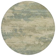Machine Washable Indoor/Outdoor Chantille ACN2075 Seafoam 8' x 8' Round Rug