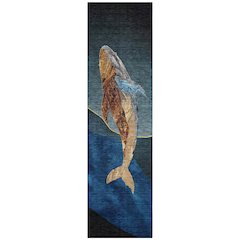 Machine Washable Indoor/Outdoor Chantille ACN2078 Blue 2'3" x 7'6" Runner Rug