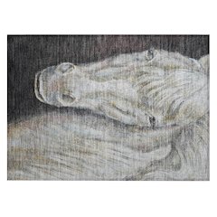 Machine Washable Indoor/Outdoor Chantille ACN2080 Ivory 1'8" x 2'6" Rug