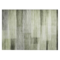 Machine Washable Indoor/Outdoor Chantille ACN2082 Green 1'8" x 2'6" Rug