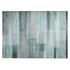 Machine Washable Indoor/Outdoor Chantille ACN2082 Teal 1'8" x 2'6" Rug