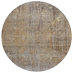 Machine Washable Indoor/Outdoor Chantille ACN2088 Brown 8' x 8' Round Rug