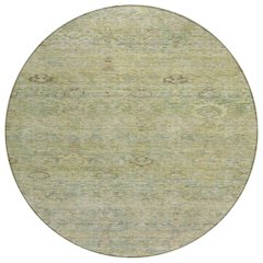 Machine Washable Indoor/Outdoor Chantille ACN2090 Green 8' x 8' Round Rug