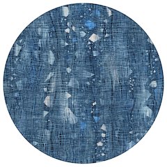 Machine Washable Indoor/Outdoor Chantille ACN2092 Blue 8' x 8' Round Rug