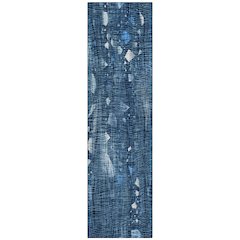 Machine Washable Indoor/Outdoor Chantille ACN2092 Blue 2'3" x 7'6" Runner Rug