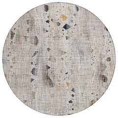 Machine Washable Indoor/Outdoor Chantille ACN2092 Linen 8' x 8' Round Rug