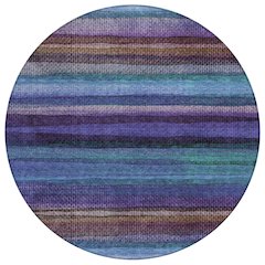 Machine Washable Indoor/Outdoor Chantille ACN2093 Blue 8' x 8' Round Rug