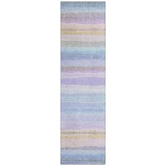 Machine Washable Indoor/Outdoor Chantille ACN2093 Lavender 2'3"x7'6" Runner Rug