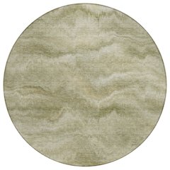 Machine Washable Indoor/Outdoor Chantille ACN2095 Sage 8' x 8' Round Rug