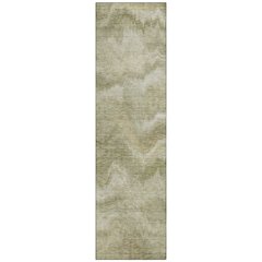 Machine Washable Indoor/Outdoor Chantille ACN2095 Sage 2'3" x 7'6" Runner Rug