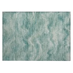Machine Washable Indoor/Outdoor Chantille ACN2095 Teal 1'8" x 2'6" Rug