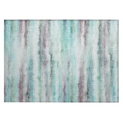 Machine Washable Indoor/Outdoor Chantille ACN2098 Teal 1'8" x 2'6" Rug