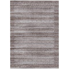 Machine Washable Indoor/Outdoor Chantille ACN2101 Brown 2'6" x 3'10" Rug