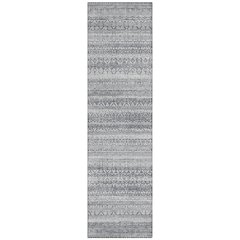 Machine Washable Indoor/Outdoor Chantille ACN2101 Gray 2'3" x 7'6" Runner Rug