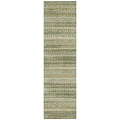 Machine Washable Indoor/Outdoor Chantille ACN2101 Green 2'3" x 7'6" Runner Rug