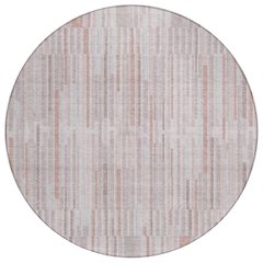 Machine Washable Indoor/Outdoor Chantille ACN2102 Coral 8' x 8' Round Rug