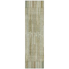 Machine Washable Indoor/Outdoor Chantille ACN2102 Khaki 2'3" x 7'6" Runner Rug