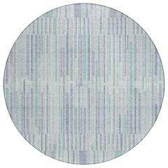 Machine Washable Indoor/Outdoor Chantille ACN2102 Mint 8' x 8' Round Rug