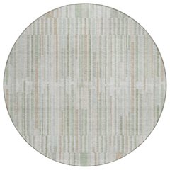 Machine Washable Indoor/Outdoor Chantille ACN2102 Sage 8' x 8' Round Rug