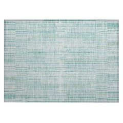 Machine Washable Indoor/Outdoor Chantille ACN2102 Turquoise 1'8" x 2'6" Rug