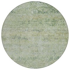 Machine Washable Indoor/Outdoor Chantille ACN2103 Aloe 8' x 8' Round Rug