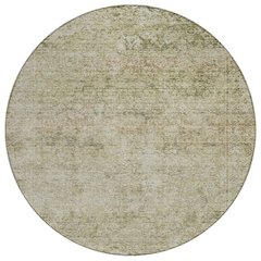 Machine Washable Indoor/Outdoor Chantille ACN2103 Sage 8' x 8' Round Rug