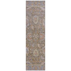 Machine Washable Indoor/Outdoor Chantille ACN2104 Brown 2'3" x 7'6" Runner Rug