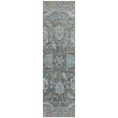 Machine Washable Indoor/Outdoor Chantille ACN2104 Fern 2'3" x 7'6" Runner Rug