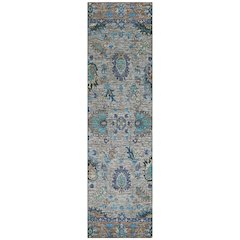 Machine Washable Indoor/Outdoor Chantille ACN2104 Pewter 2'3" x 7'6" Runner Rug