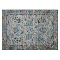 Machine Washable Indoor/Outdoor Chantille ACN2104 Pewter 1'8" x 2'6" Rug