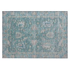 Machine Washable Indoor/Outdoor Chantille ACN2104 Teal 1'8" x 2'6" Rug
