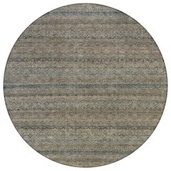 Machine Washable Indoor/Outdoor Chantille ACN2105 Chocolate 8' x 8' Round Rug