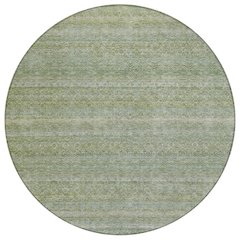 Machine Washable Indoor/Outdoor Chantille ACN2105 Sage 8' x 8' Round Rug