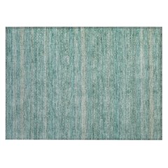 Machine Washable Indoor/Outdoor Chantille ACN2105 Teal 1'8" x 2'6" Rug