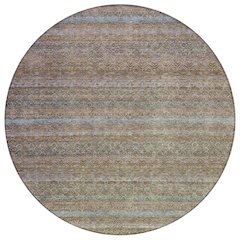 Machine Washable Indoor/Outdoor Chantille ACN2106 Brown 8' x 8' Round Rug