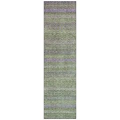 Machine Washable Indoor/Outdoor Chantille ACN2106 Olive 2'3" x 7'6" Runner Rug