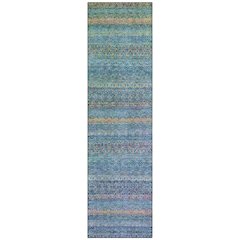 Machine Washable Indoor/Outdoor Chantille ACN2106 Teal 2'3" x 7'6" Runner Rug