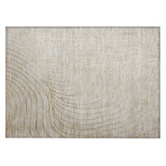 Machine Washable Indoor/Outdoor Chantille ACN2107 Beige 1'8" x 2'6" Rug