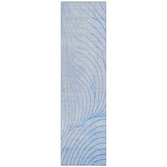 Machine Washable Indoor/Outdoor Chantille ACN2107 Blue 2'3" x 7'6" Runner Rug