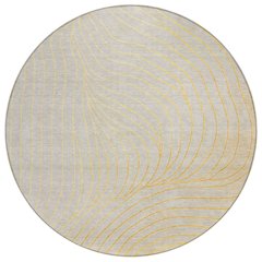 Machine Washable Indoor/Outdoor Chantille ACN2107 Gold 8' x 8' Round Rug