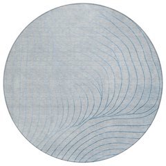 Machine Washable Indoor/Outdoor Chantille ACN2107 Sky 8' x 8' Round Rug