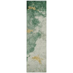 Machine Washable Indoor/Outdoor Chantille ACN2108 Emerald 2'3" x 7'6" Runner Rug