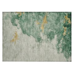 Machine Washable Indoor/Outdoor Chantille ACN2108 Emerald 1'8" x 2'6" Rug